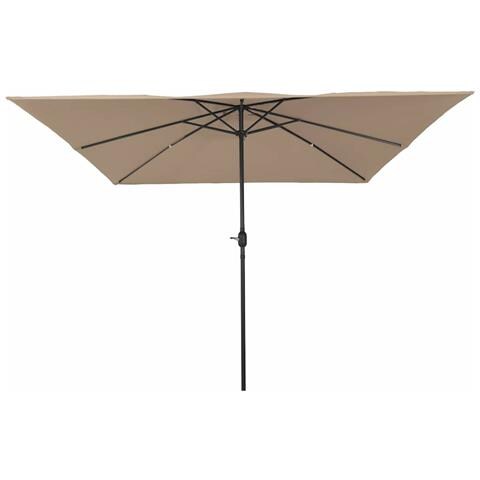 Ombrello da giardino Tortora e Nero 295 x 295 x 245 cm - Foto 2