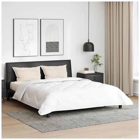 Piumone con cuscino 3 pcs Bianco 200 x 220 cm Microfibra - Foto 2