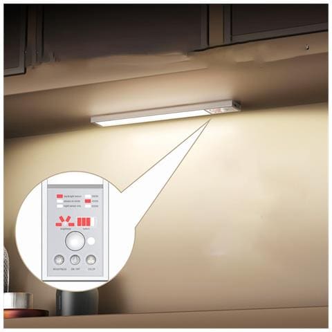 Luce Led Smart Per Armadi Con Sensore Di Movimento - Ricaricabile, Magnetica, Luminosità Regolabile 40 Cm - Foto 2