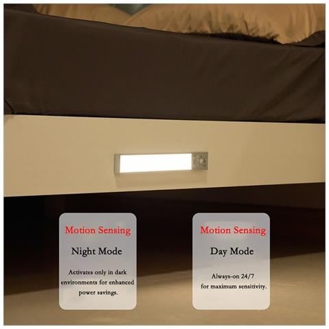Luce Led Smart Per Armadi Con Sensore Di Movimento - Ricaricabile, Magnetica, Luminosità Regolabile 40 Cm - Foto 3