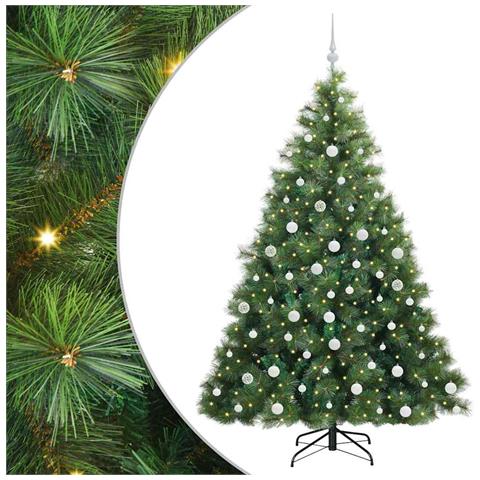 Albero di Natale artificiale con 300 LED Verde 180 cm PE e PVC - Foto 1