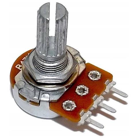 Potenziometro Lineare Rotativo B10k 10k Ohm - Metallo, Asse 15mm, 300° | Tolleranza + /- 20%, Potenza 0,125w | Per Pcb, Elettronica Di Precisione - Foto 2