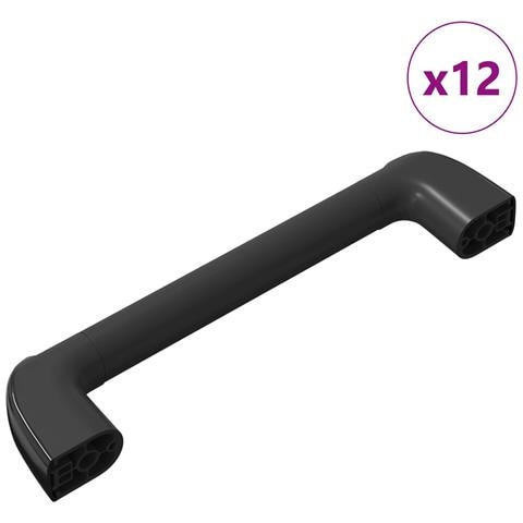 Manico Tinta unita 12 pcs Nero 380 x 34 x 85 mm Alluminio e PP - Foto 1