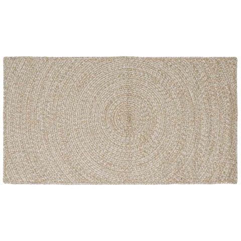 Tappeti per area Rettangolare Naturale e Bianco 80 x 150 cm - Foto 1