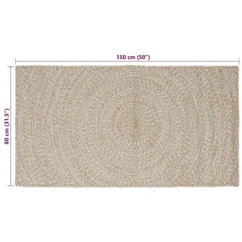 Tappeti per area Rettangolare Naturale e Bianco 80 x 150 cm - Foto 8