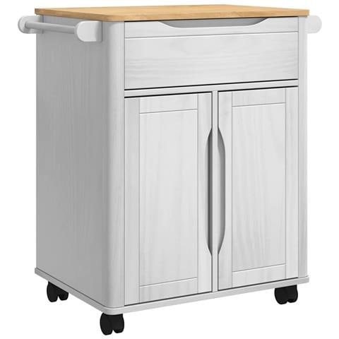 Carrello da Cucina FLORO Bianco 72,5 x 45 x 80 cm - Foto 1