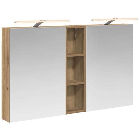 Set di Armadi da Bagno con lo scaffale 3 pcs 120 x 14,5 x 70 cm - Foto 1