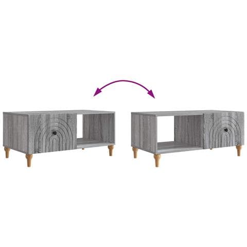 Tavolino da salotto Grigio Sonoma 90 x 50 x 40 cm - Foto 9
