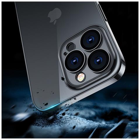 14q Custodia Per Iphone 14 Plus Con Copertura E Telaio Metallico Nera (jr Nera) - Foto 7