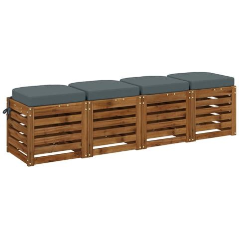Cuscini per sedile a 4 pezzi SOEST 4 pcs 100% Poliestere Blu - Foto 2