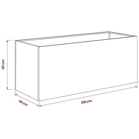 Vaso da giardino Nero 100 x 40 x 40 cm - Foto 7