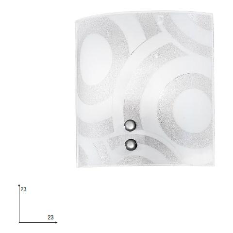 I-MIRO / AP - Applique bianca con motivi circolari 60 watt E27 - Foto 2