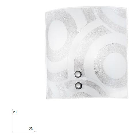 I-MIRO / AP - Applique bianca con motivi circolari 60 watt E27 - Foto 1