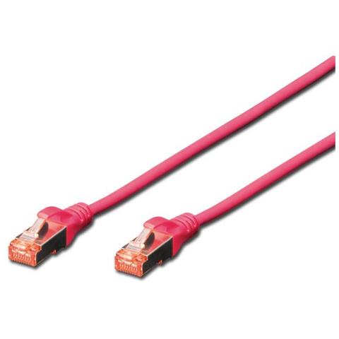 Cavo Rete S-Ftp Cat. 6 Doppia Schermatura Ls0H Colore Magenta Mt. 0,5 - Foto 1
