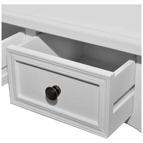 Tavolo Consolle Con 3 Cassetti Bianco - Foto 2