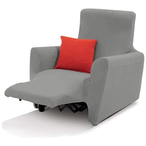 Copripoltrona Reclinabile Easy Long Sofa Cover In Tinta Unita Poltrona Grigio 175 - Foto 3