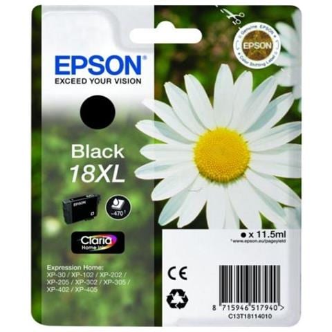 Cartuccia Originale Epson T1811 Xl Nera Per Epson Xp30 Xp102 Xp202 Xp205 Xp302 Xp305 Xp402 C13t18114012 18xl - Foto 1