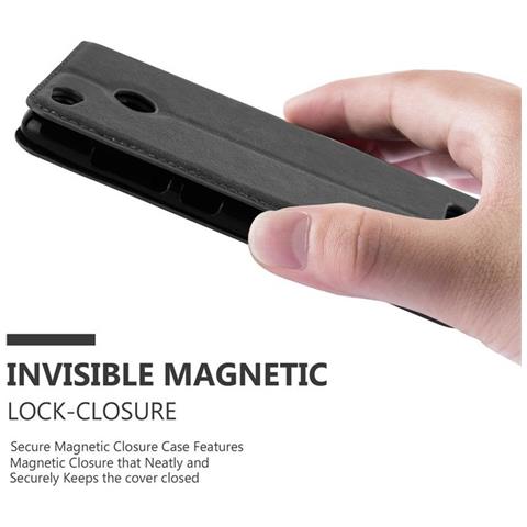 Custodia Compatibile Con Xiaomi Redmi 3s In Nero Di Notte - Coperchio Protettiva Con Chiusura Magnetica, Funzione Stand E Tasca Per Le Carte - Foto 2