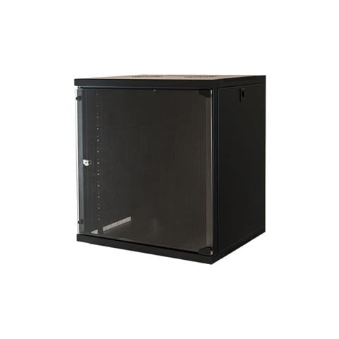 Armadio Rack 19"" 12u Serie Light Colore Nero Con Porta Vetro (axpxl) Mm 600x400x530 Ripian - Foto 1