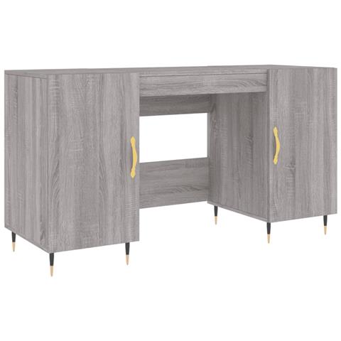 Scrivania Grigio Sonoma 140x50x75 Cm In Legno Multistrato - Foto 1