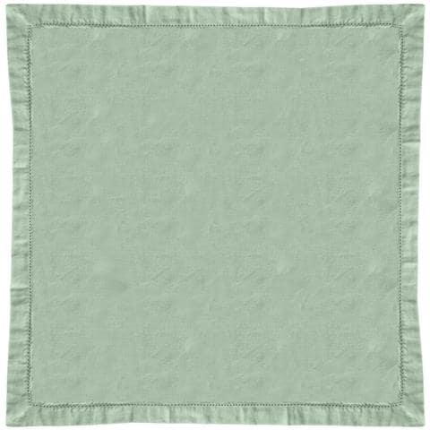 Tovaglia Cucina Soggiorno In Cotone Con Orlo A Giorno In Tinta Unita Vari Colori Ajour 85x85cm Salvia - Foto 1