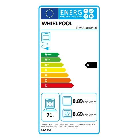 Forno Elettrico da Incasso OMSK58HU1SX Capacità 71 L Multifunzione Ventilato Cottura Vapore Potenza 2900 W Colore Nero, Acciaio inossidabile - Foto 2