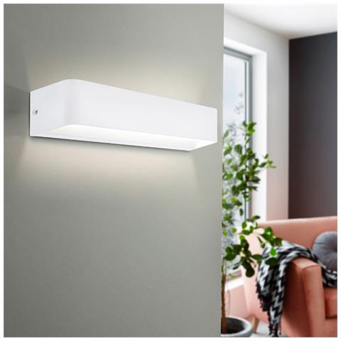 Applique Contemporanea Sania Grande 4 Led Alluminio Bianco - Foto 1
