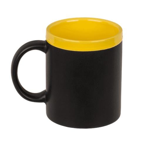 Writeable Stoneware Mug With Chalk - Yellow - Foto 1