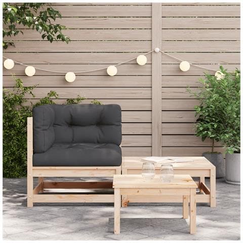 Divano Angolare da Giardino con Cuscini e Poggiapiedi - Foto 3