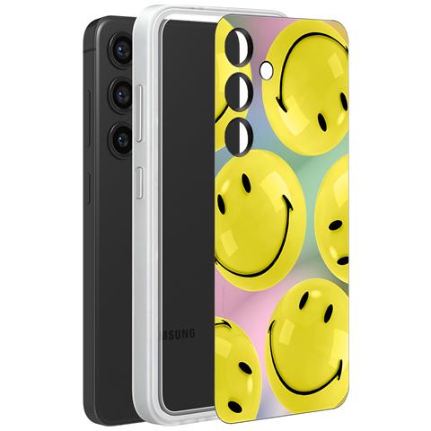 Cover Flipsuit S24 Plus Personalizzabile Smile Gialli, Giallo - Foto 2