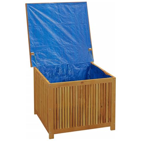 Contenitore Da Giardino 75x75x58 Cm In Legno Massello Di Acacia - Foto 3