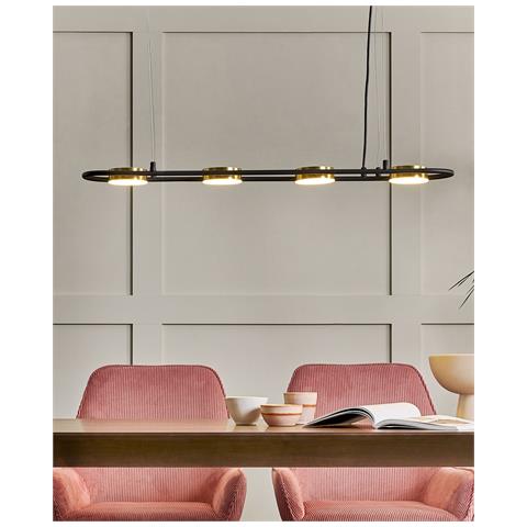 Lampadario A Led Mali Metallo Nero - Foto 8