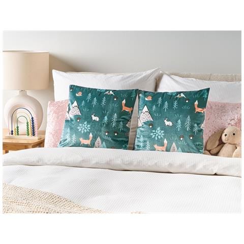 Set Di 2 Cuscini Foothill Velluto 45 X 45 Cm Verde Menta - Foto 1