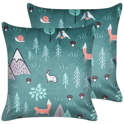 Set Di 2 Cuscini Foothill Velluto 45 X 45 Cm Verde Menta - Foto 7