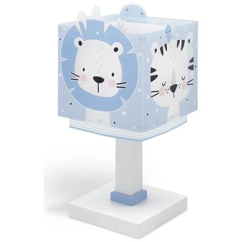 Lampada Da Comodino Per Bambini Baby Jungle Animali Jungla Blu - Foto 2