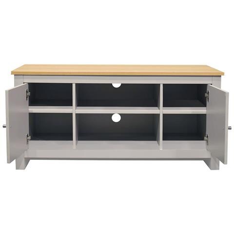 Emerald Porta Tv A 2 Ante In Mdf Rovere E Grigio - Foto 2