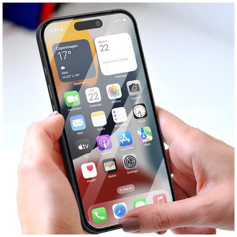 Vetro Temperato Per Iphone 16 Plus Durezza 9h Antimacchie, Trasparente - Foto 5