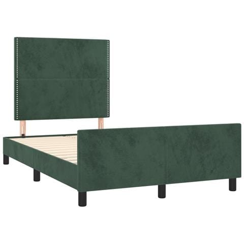 Giroletto Con Testiera Verde Scuro 120x190 Cm In Velluto - Foto 3