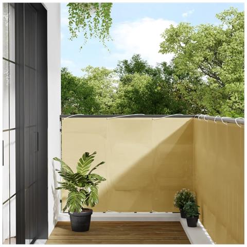 Paravento Da Balcone Sabbia 120x700 Cm 100% Poliestere Oxford - Foto 1