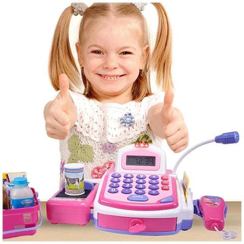 Registratore Di Cassa Per Bambini – Set Gioco Con Scanner E Calcolatrice, In ABS, Per Età 4-6 Anni, Stimola Matematica E Gioco Di Ruolo