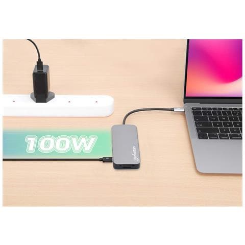 130615 replicatore di porte e docking station per laptop Cablato USB 3.2 Gen 1 (3.1 Gen 1) Type-C Alluminio - Foto 2