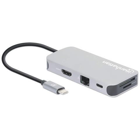 130615 replicatore di porte e docking station per laptop Cablato USB 3.2 Gen 1 (3.1 Gen 1) Type-C Alluminio - Foto 12