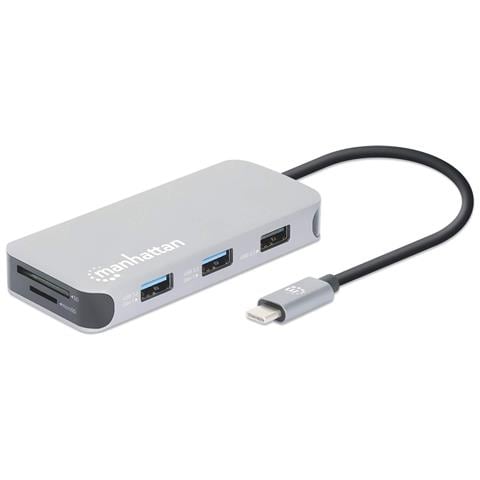 130615 replicatore di porte e docking station per laptop Cablato USB 3.2 Gen 1 (3.1 Gen 1) Type-C Alluminio - Foto 1