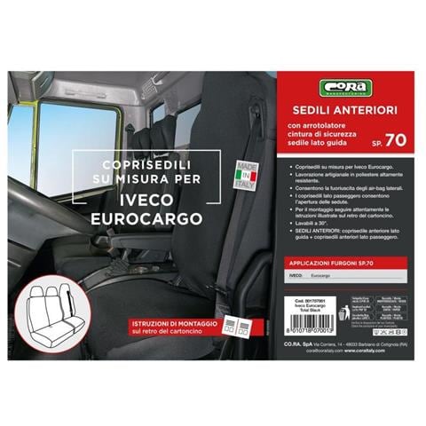 Coprisedili Per Camion Tg. Sp70 Tess. Poliestere Nero - Foto 3