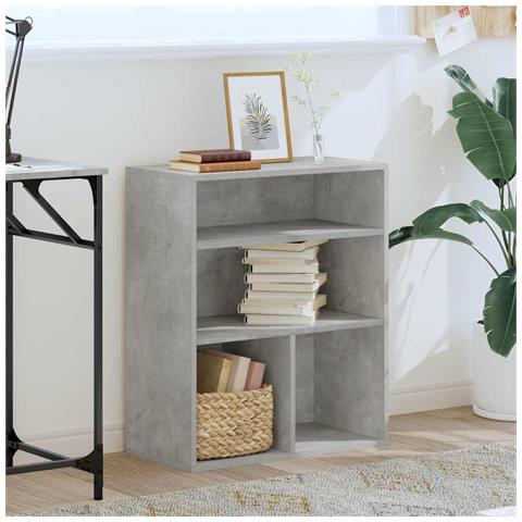 Libreria Grigio Cemento 60x30x71,5 Cm In Legno Multistrato - Foto 3