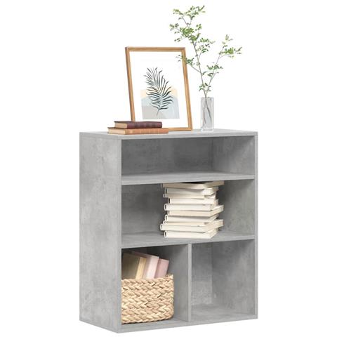 Libreria Grigio Cemento 60x30x71,5 Cm In Legno Multistrato - Foto 1