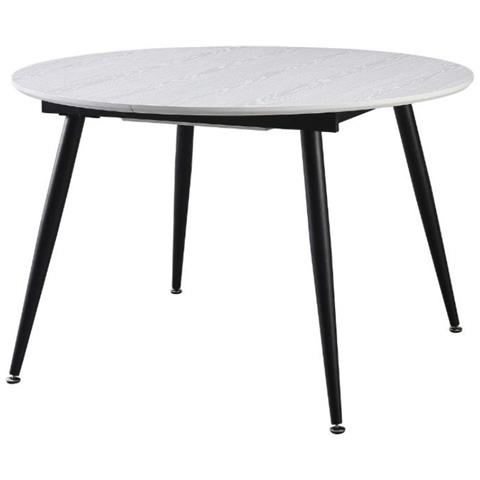 Tavolo Cordelia Allungabile Colore Piano Bianco Gambe Colore Nero - Foto 1