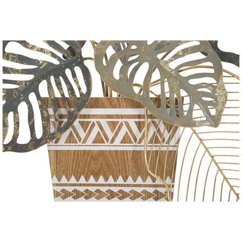 Decorazione In Metallo 3d Fiori 44 - Multicolore - Metallo - 54x6,4x62,9 Cm - Foto 2