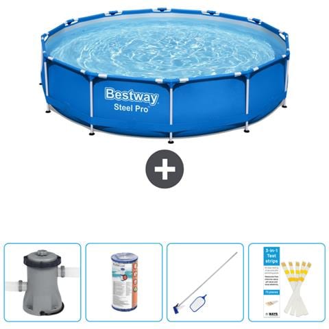 Piscina Fuori Terra - In Giro - 366x76 Cm - Blu - Include Accessori Coordinati Cb58 - Foto 1