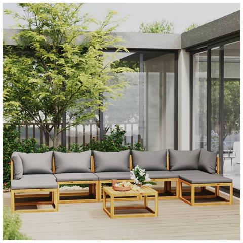 Lusso Casadino - Set Divani Da Giardino 8 Pz Con Cuscini In Massello Di Acacia - Foto 8